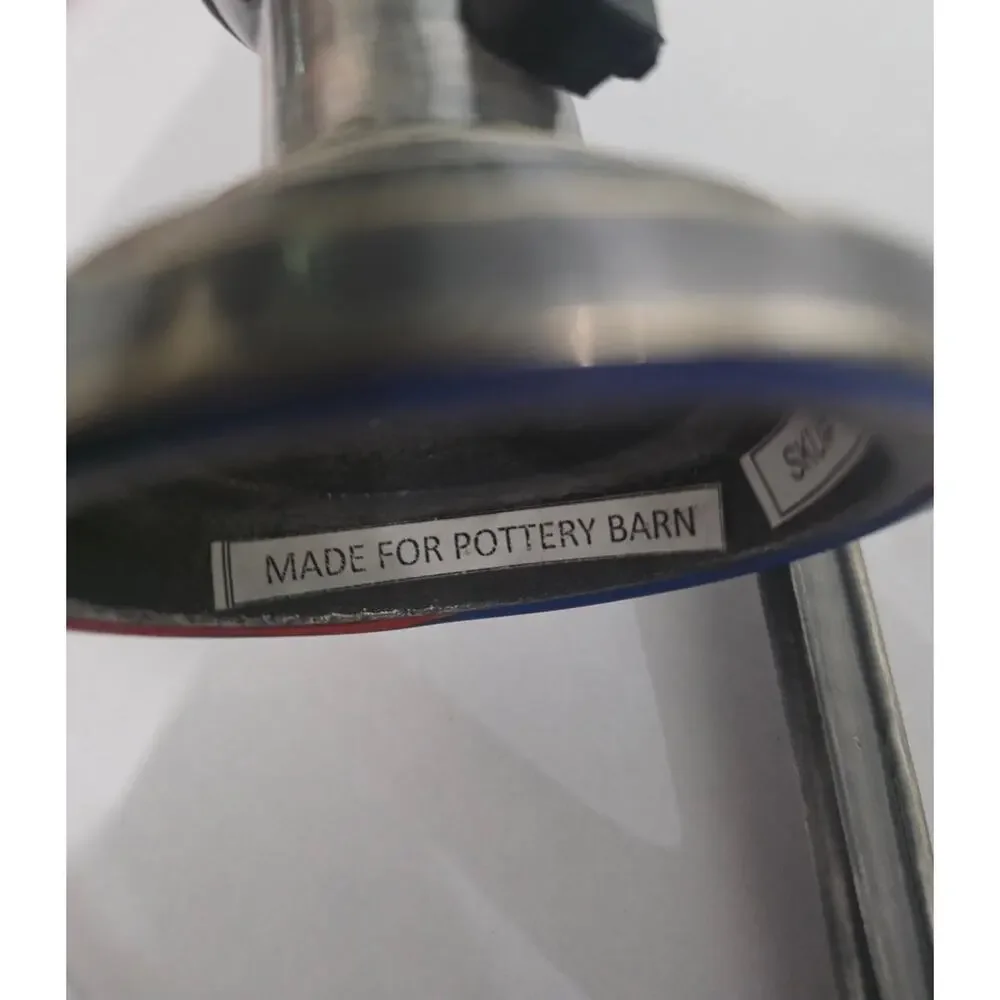 Pottery Barn Marina Task Clip Lamp Industrial Desk Clamp Light Brushed Nickel
